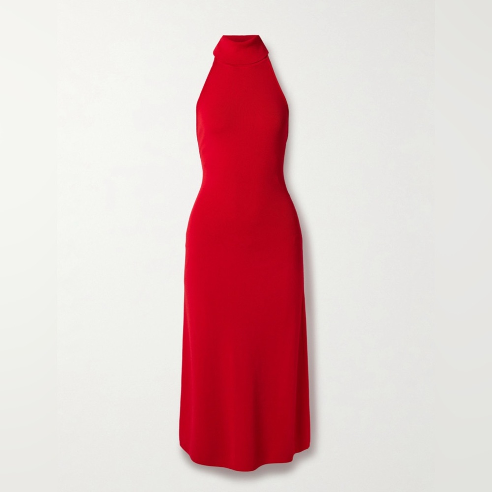 Cult Gaia Red Halter Neck Dress